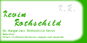 kevin rothschild business card